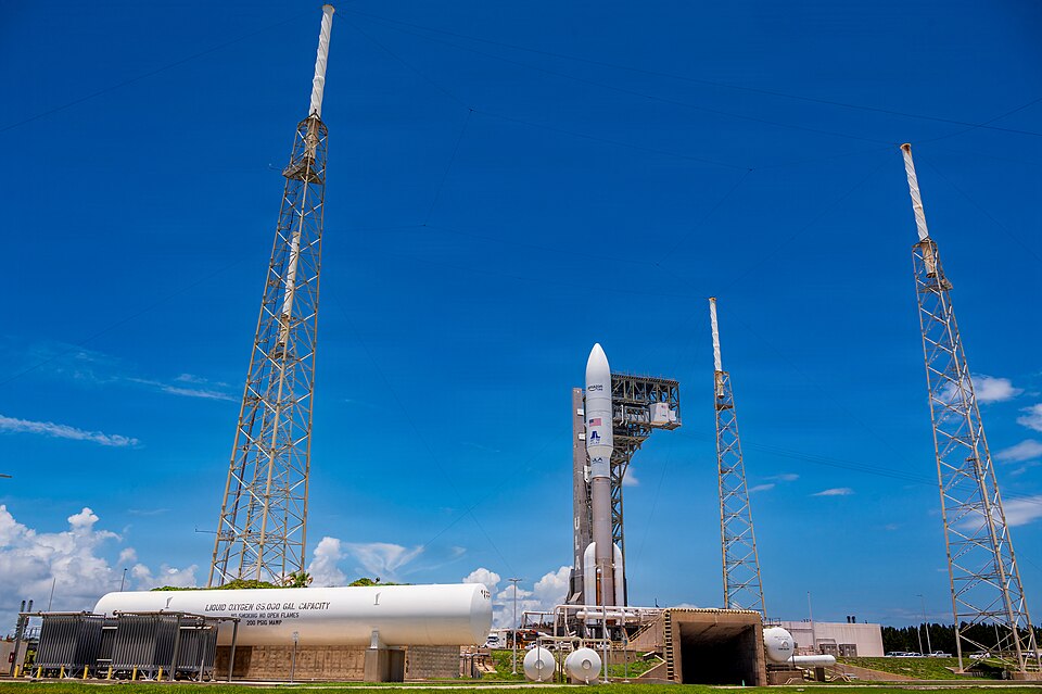 Atlas V rocket prepared for an Amazon Leo mission in Florida in July 2026