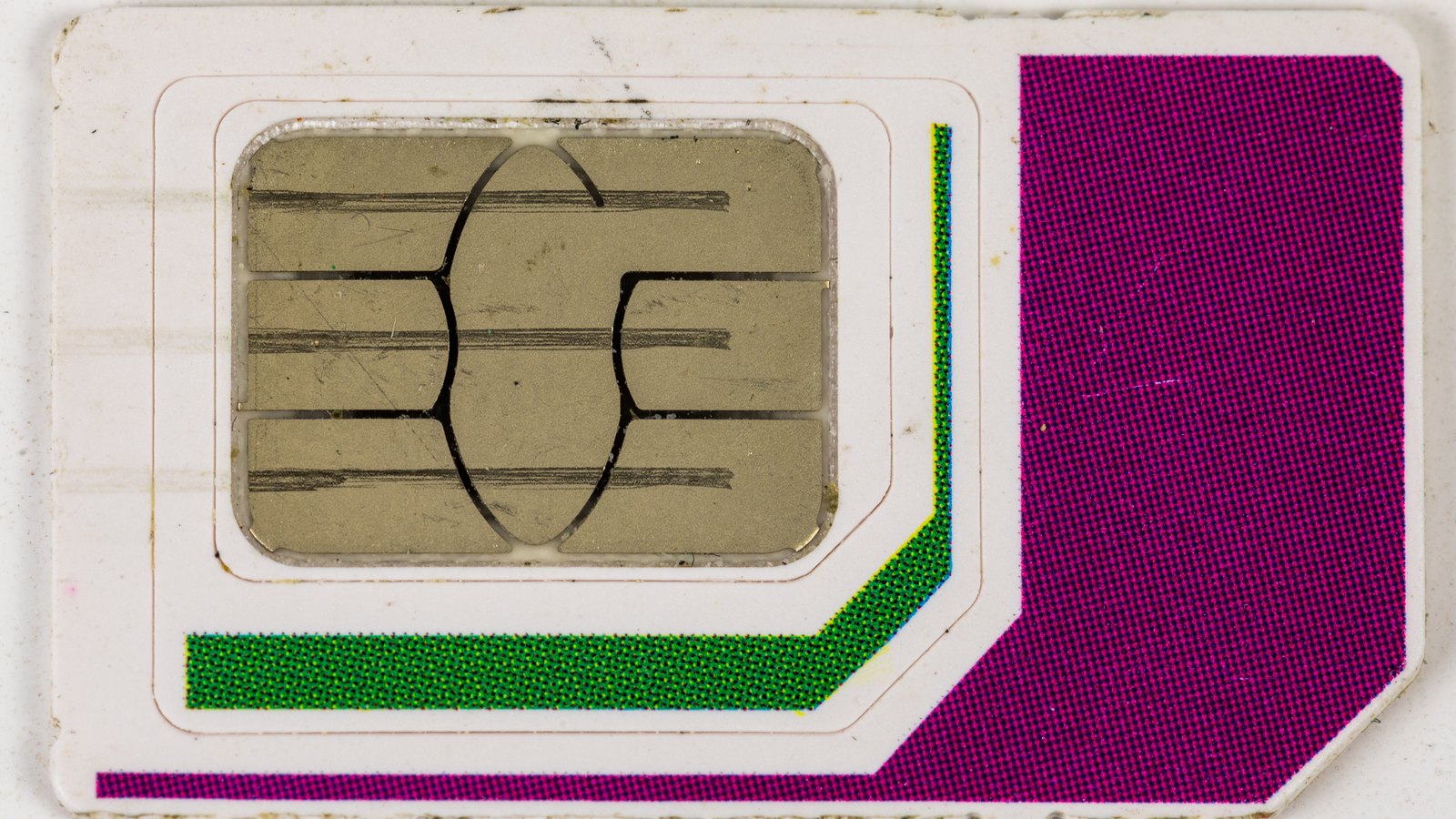 Close-up of a SIM card used in Germany, photographed in 2023