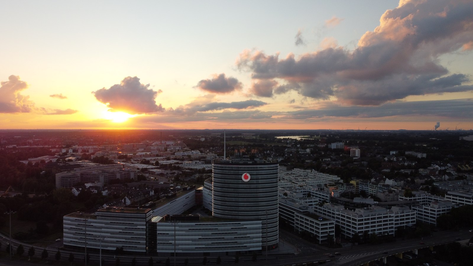 Campus da Vodafone Alemanha em Düsseldorf, fotografado em 2020